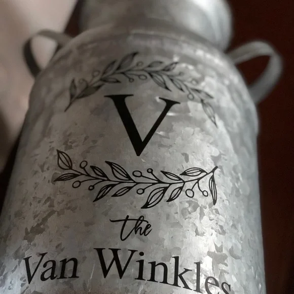 Rare Unique Vintage Style Galvanized Milk Can With American Flag 8.75” X… - Picture 6 of 13